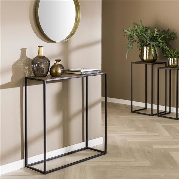 Dressing table Lizzy DH Interior Bronze LxWxH 82x80x30 Bronze Atmospheric photo diagonal front view