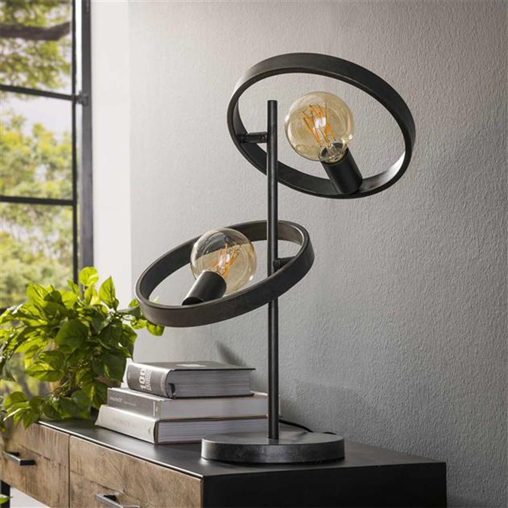 Table lamp Otan DH Interior Charcoal LxWxH 55x44x28 Metal Atmospheric photo diagonal front view