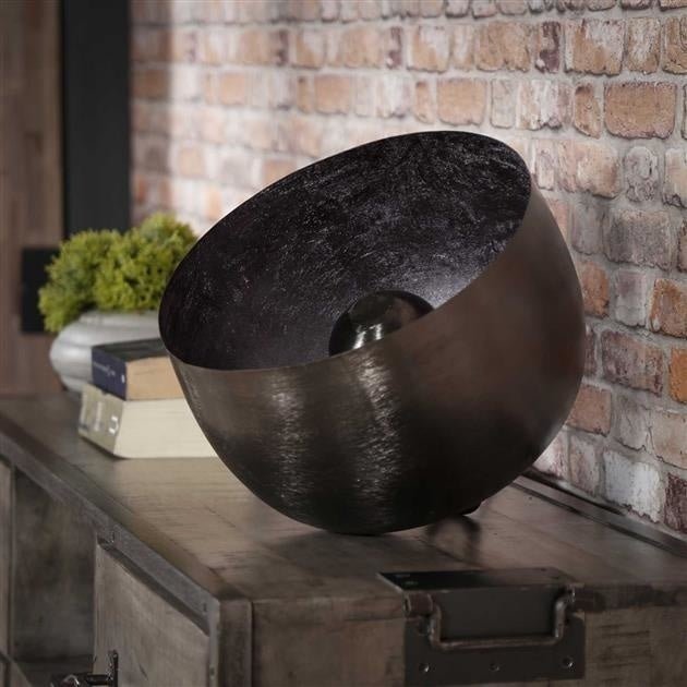 Table lamp Basel DH Interior Black LxWxH 39x39x35 Nickel Atmospheric photo diagonal front view