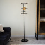 Floor lamp Maya Dimehouse Black LxWxH 51x36x33 Metal Atmospheric photo front view