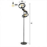 Floor lamp Otan DH Interior Charcoal LxWxH 57x38x26 Metal White photo size indication