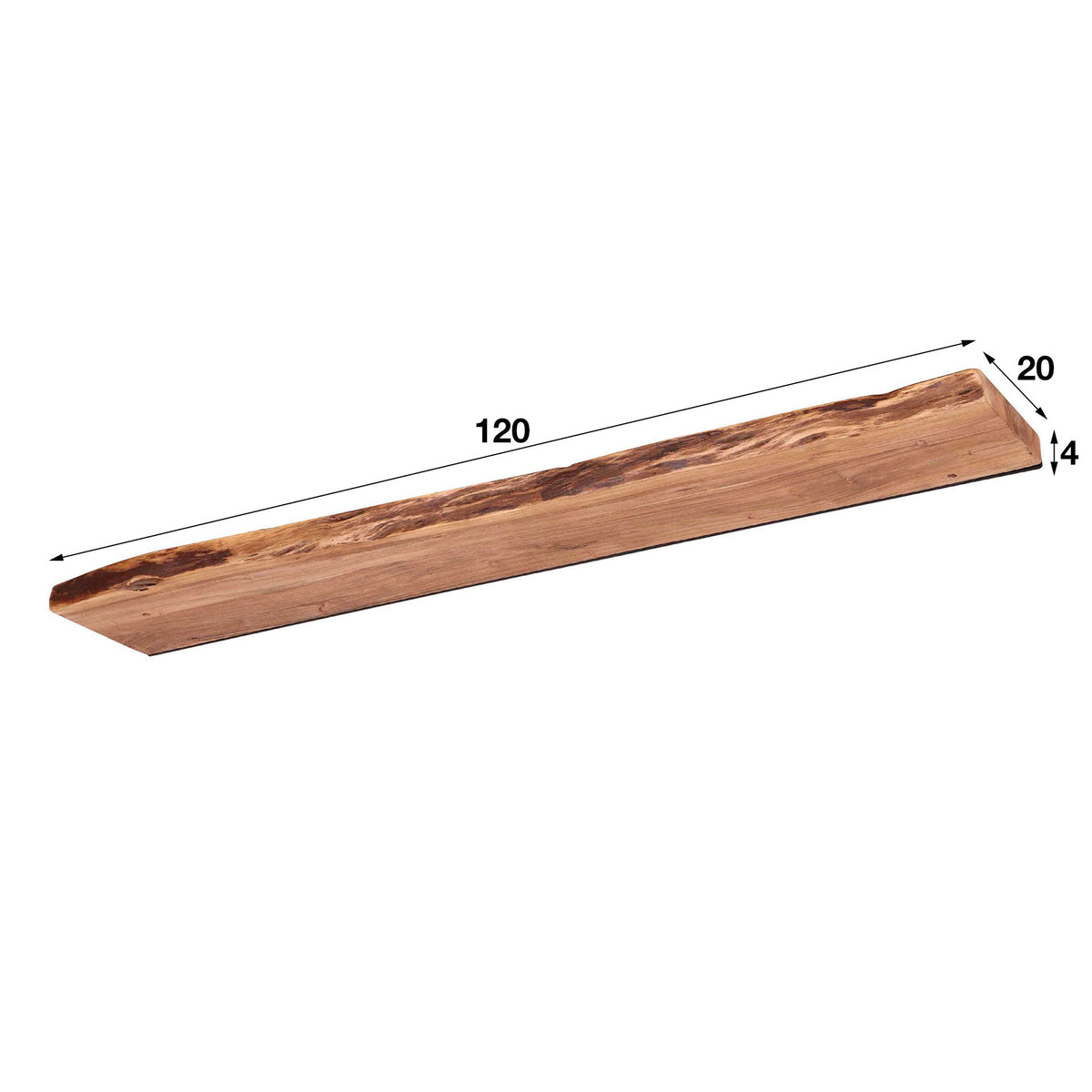 Wall shelf Durris DH Interior Acacia LxWxH 128x28x8 Acacia wood White photo size indication