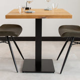 Dining table Bistro table Square Dimehouse Brown LxWxH 66x66x7 Mango wood Atmospheric photo detail