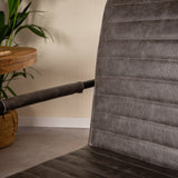 Dining room chair Bras Dimehouse Anthracite LxWxH 73x59x58 Faux leather Atmospheric photo detail