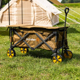 Trolley Collapsible handcart brown 90x50x55 cm Dimehouse Brown LxWxH 75x28x28 Aluminum Atmospheric photo diagonal front view