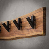 Coat rack Levi DH Interior Acacia LxWxH 64x18x10 Acacia wood Atmospheric photo detail