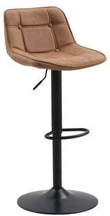 Barstool Keston Dimehouse Cognac LxWxH 82x52x39 Microfiber White photo diagonal front view