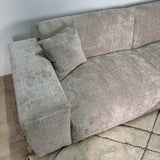 Sofas - Corner sofa beige chenille Wayne 264 cm - corner can be mounted left and right - Dimehouse
