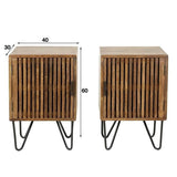 Bedside table Tory DH Interior Mango LxWxH 65x45x35 Mango wood White photo size indication