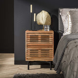 Bedside table Monja DH Interior Acacia LxWxH 70x53x43 Acacia wood Ambient photo front view