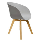 Herning dining room chair Dimehouse Gray LxWxH 68x60x51 Plastic White photo diagonal front view