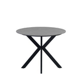Yuna Gray dining table Dimehouse Gray LxWxH 111x111x11 Sintered stone White photo front view