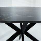 Dining table Yuna Black Dimehouse Black LxWxH 111x111x11 Sintered stone Atmospheric photo detail