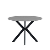 Yuna Gray dining table Dimehouse Gray LxWxH 121x121x11 Sintered stone White photo front view