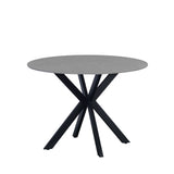 Yuna Gray dining table Dimehouse Gray LxWxH 121x121x11 Sintered stone White photo diagonal front view