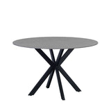 Yuna Gray dining table Dimehouse Gray LxWxH 132x132x11 Sintered stone White photo diagonal front view