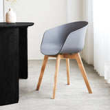Herning dining room chair Dimehouse Gray LxWxH 68x60x51 Plastic Atmospheric photo side view