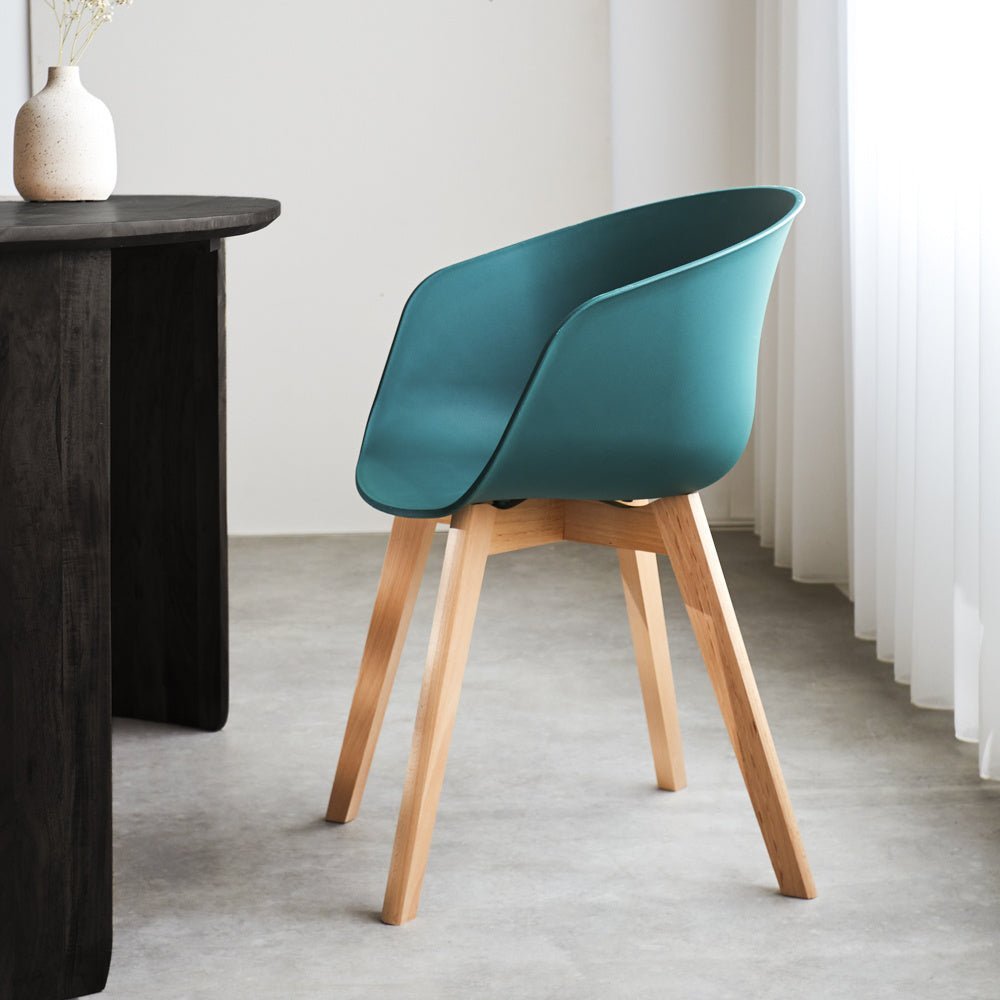 Herning dining room chair Dimehouse Green LxWxH 68x60x51 Plastic Atmospheric photo side view
