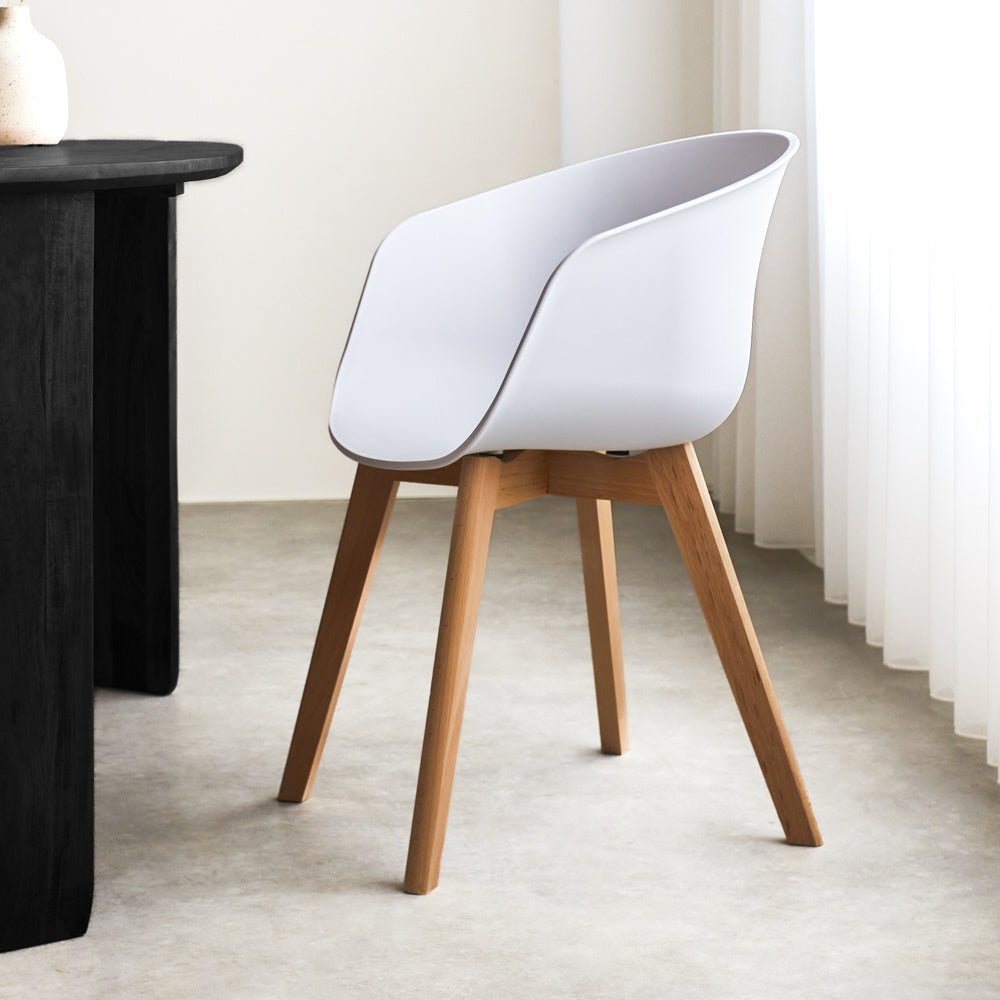 Herning dining room chair Dimehouse White LxWxH 68x60x51 Plastic Atmospheric photo side view