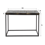 Dressing table Minette DH Interior Black & gold LxWxH 104x40x13 Teak White photo size indication