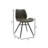 Dining room chair Beau artificial leather Dimehouse Green LxWxH 72x68x50 Faux leather White photo size indication