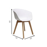 Herning dining room chair Dimehouse White LxWxH 68x60x51 Plastic White photo size indication