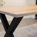 Lenzo Robson Oak table top Dimehouse Brown LxWxH 182x83x7 Melamine Atmospheric photo detail