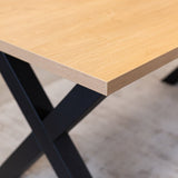 Lenzo Rustique Oak table top Dimehouse Brown LxWxH 172x83x7 Melamine Atmosphere photo detail