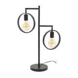 Table lamp Hennes DH Interior Charcoal LxWxH 61x40x12 Metal White photo diagonal front view
