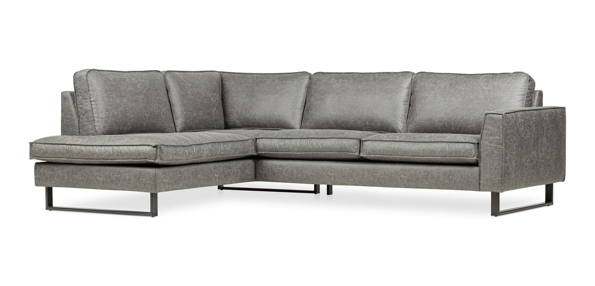 Sofa Tulin DeGeBe Gray Fabric White photo diagonal front view