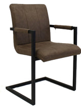 Dining room chair Jackson Dimehouse Taupe LxWxH 71x58x54 Fabric White photo diagonal front view
