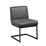 Dining room chair Nathan Dimehouse Anthracite LxWxH 75x62x56 Fabric White photo diagonal front view