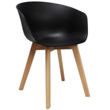 Herning dining room chair Dimehouse Black LxWxH 68x60x51 Plastic White photo diagonal front view
