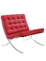 Armchair Expo Dimehouse Red LxWxH 80x78x78 Cowhide Leather White photo diagonal front view