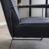 Armchair Peter Dimehouse Blue LxWxH 68x62x45 Faux leather Atmospheric photo detail