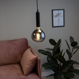 Hanging lamp Katie Smokey Dimehouse Anthracite LxWxH 29x22x21 Glass Atmospheric photo front view
