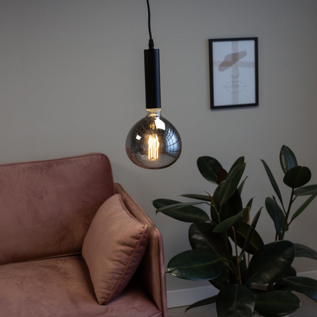 Hanging lamp Katie Smokey Dimehouse Anthracite LxWxH 29x22x21 Glass Atmospheric photo front view