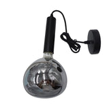 Hanging lamp Katie Smokey Dimehouse Anthracite LxWxH 29x22x21 Glass White photo diagonal front view