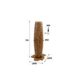 Floor lamp Elia DH Interior Teak Wood Teak White photo size indication