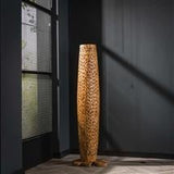 Floor lamp Elia DH Interior Teak wood Teak Atmospheric photo diagonal front view