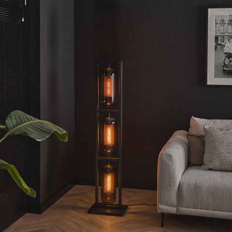 Floor lamp Hilda DH Interior Black LxWxH 162x38x29 Metal Atmospheric photo diagonal front view