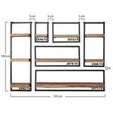 Wall shelf Aberdeen DH Interior Acacia LxWxH 105x36x13 Acacia wood White photo size indication