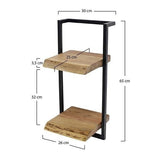 Wall shelf Aberdeen DH Interior Acacia LxWxH 65x32x12 Acacia wood White photo size indication