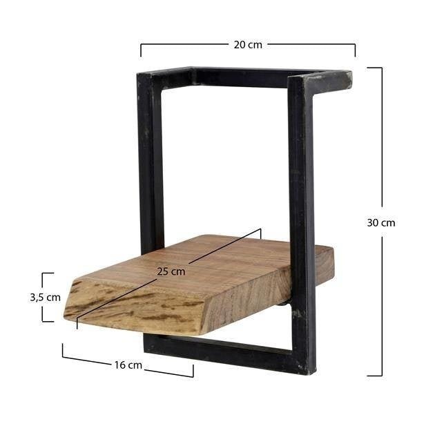 Wall shelf Aberdeen DH Interior Acacia LxWxH 32x24x12 Acacia wood White photo size indication