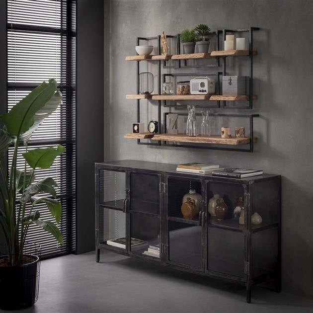 Wall shelf Aberdeen DH Interior Acacia LxWxH 66x33x11 Acacia wood Atmospheric photo in situation