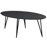 Cesar dining table Dimehouse Black LxWxH 178x96x9 Mango wood White photo diagonal front view