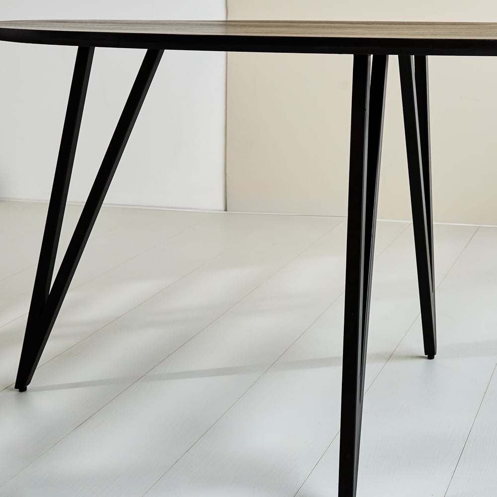 Cesar dining table Dimehouse Black LxWxH 195x105x9 Mango wood Atmospheric photo detail