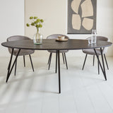 Cesar dining table Dimehouse Black LxWxH 236x116x9 Mango wood Atmospheric photo front view