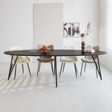 Cesar dining table Dimehouse Black LxWxH 276x116x9 Mango wood Atmospheric photo diagonal front view