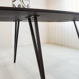 Cesar dining table Dimehouse Black LxWxH 276x116x9 Mango wood Atmospheric photo diagonal front view